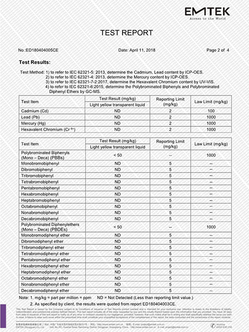 貝塔科技-沖壓油檢測(cè)報(bào)告